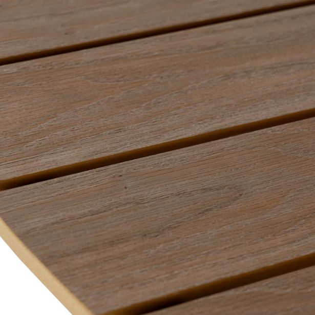 KOVINSKA MIZA NATERIAL CLARA T.SIVA D140CM ALU SINTETIČNI LES