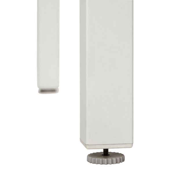 JEDILNA MIZA LYRA FIX 4P ALU STEKLO 90X90 BELA