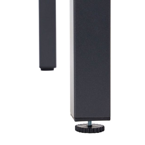 JEDILNA MIZA LYRA FIX 4P ALU STEKLO 90X90 TEMNO SIVA