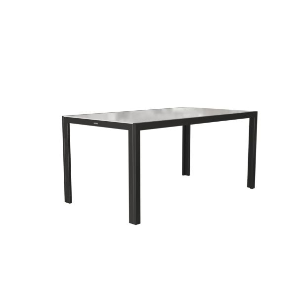 JEDILNA MIZA LYRA II FIX ALU STEKLO 160X90 ANTRACIT