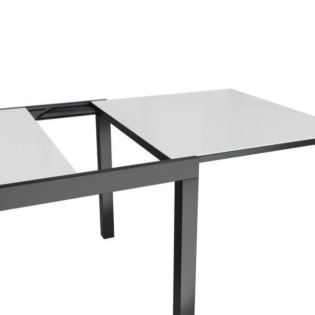 KOVINSKA MIZA NATERIAL LYRA II ANTR.180/260X96 ALU STEKLO