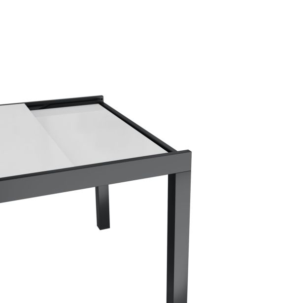 KOVINSKA MIZA NATERIAL LYRA II ANTR.180/260X96 ALU STEKLO