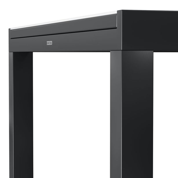 KOVINSKA MIZA NATERIAL LYRA II ANTR.180/260X96 ALU STEKLO