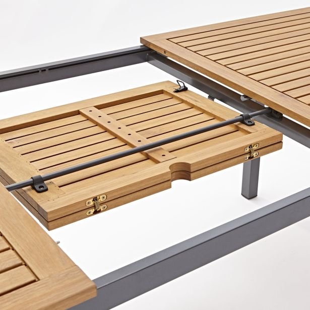 JEDILNA MIZA ORIS METULJ ALU + EVKALIPTUS 180/240