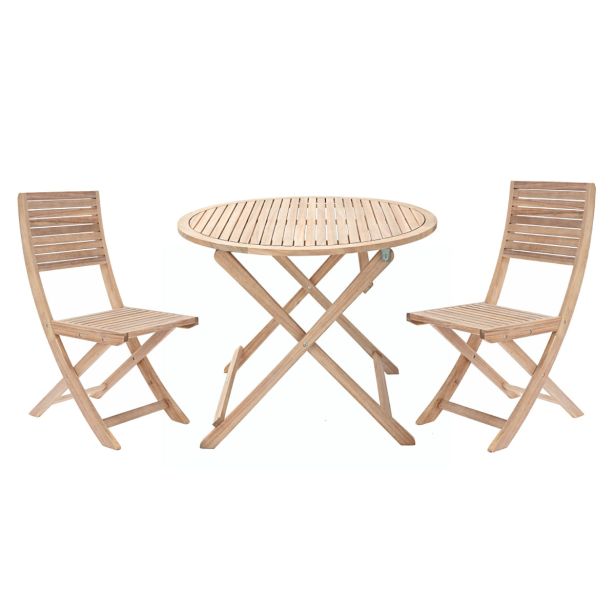 JEDILNA MIZA SOLIS ORIGAMI D90CM AKACIJA