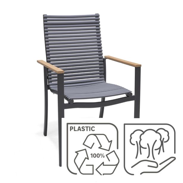 KOVINSKI STOL NATERIAL DORA ALU