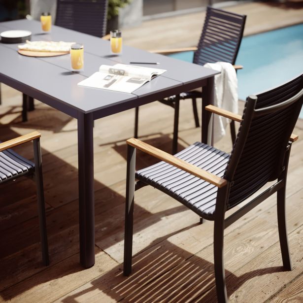 KOVINSKI STOL NATERIAL DORA ALU