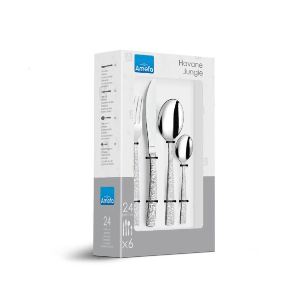 SET JEDILNEGA PRIBORA AMEFA 24 DELNI HAVANE JUNGLE