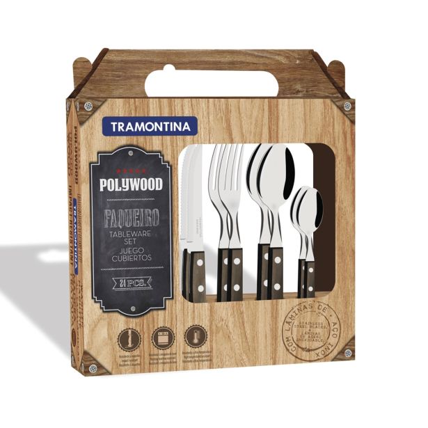 SET JEDILNEGA PRIBORA TRAMONTINA 24 DELNI POLYWOOD