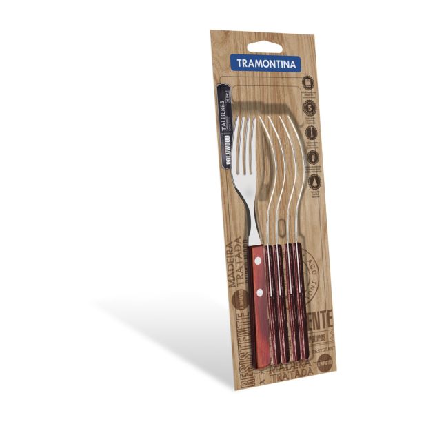 JEDILNI PRIBOR, VILICE TRAMONTINA POLYWOOD 6/1