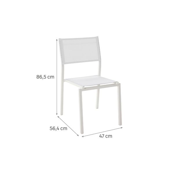 KOVINSKI STOL NATERIAL JED. LYRA BREZ NASL. BEL ALU