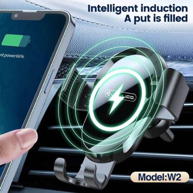 JELLICO AVTONOSILEC W2 GRAVITY Z BREZŽIČNIM POLNJENJEM QC 15W ZA V ZRAČNIK - ČRN