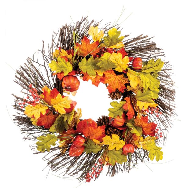 JESENSKA DEKORACIJA GLOSSTYLE VENEC FI 52 CM JESEN Z LISTKI
