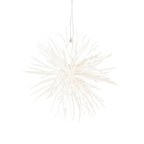 OKRASEK ZA JELKO GLOSSTYLE JEŽICA FI 11. 5 CM BELA