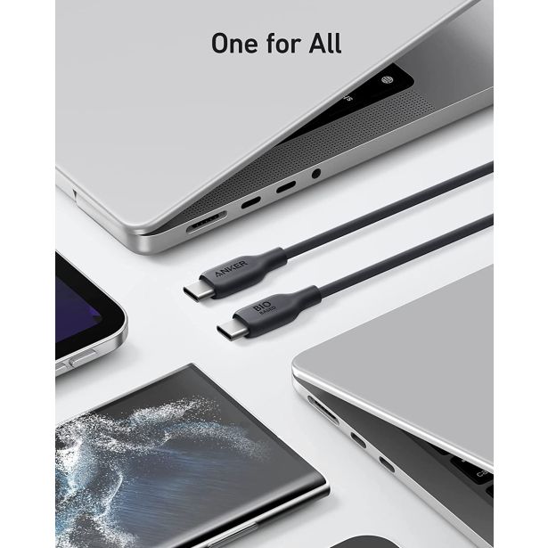 KABEL ANKER BIO USBC-USBC 1.8 ČRNA