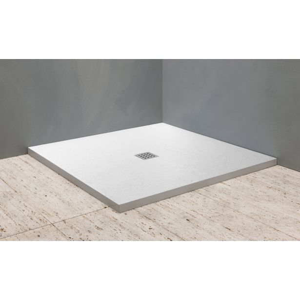 KAD ZA PRHANJE IZ UM.MAR. KOLPA SAN HORA TILE STONE 90X90BELA ZA VGRADNJO RELIEFNA POV.