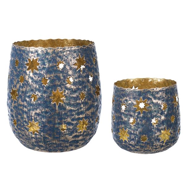 SVEČNIK BIZZOTTO KALIX STELLA MODER S 8X7 CM