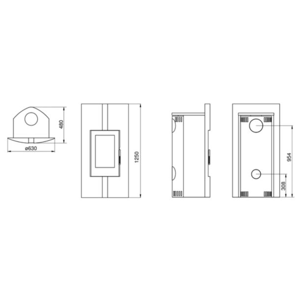 KAMINSKA PEČ LOKATERM BOGATIN ČRNA OBLOGA PEARL WHITE
