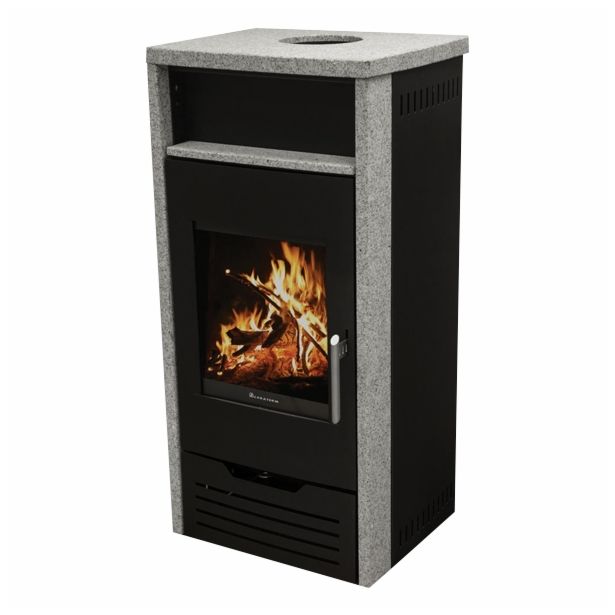 KAMINSKA PEČ LOKATERM VALVASOR ČRNA OBLOGA NARAVNI KAMEN