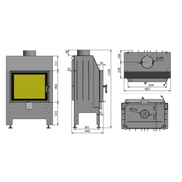 KAMINSKI VLOŽEK HEATRO HEATRO 55