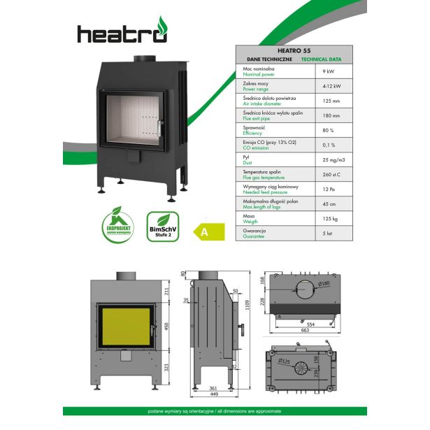 KAMINSKI VLOŽEK HEATRO HEATRO 55