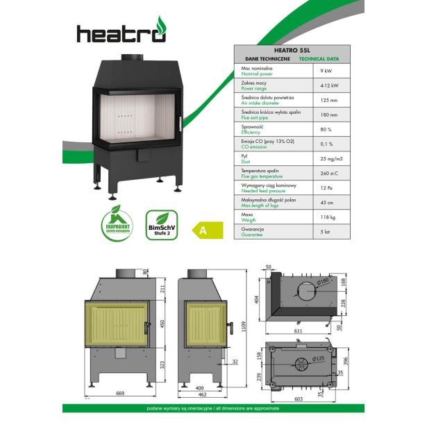 KAMINSKI VLOŽEK HEATRO HEATRO 55L