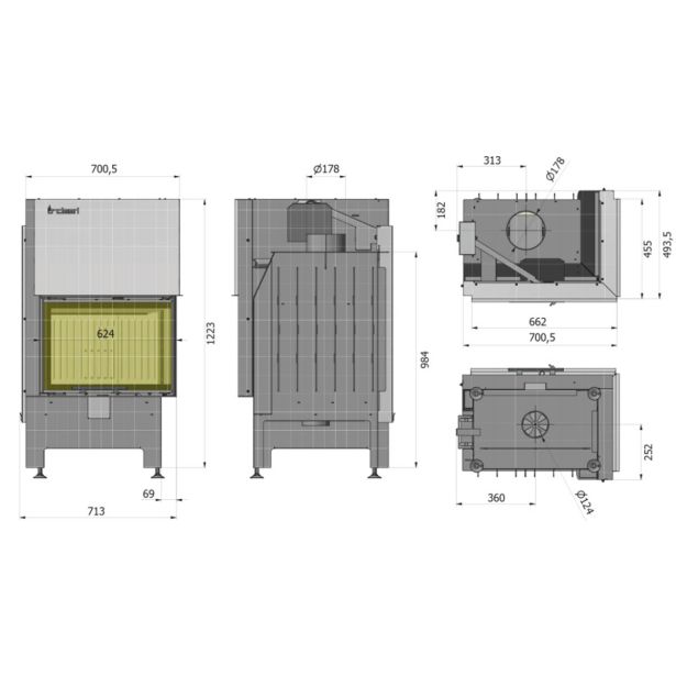 KAMINSKI VLOŽEK HEATRO HEATRO 55PH
