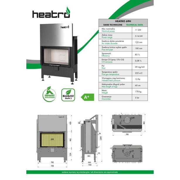 KAMINSKI VLOŽEK HEATRO HEATRO 69H