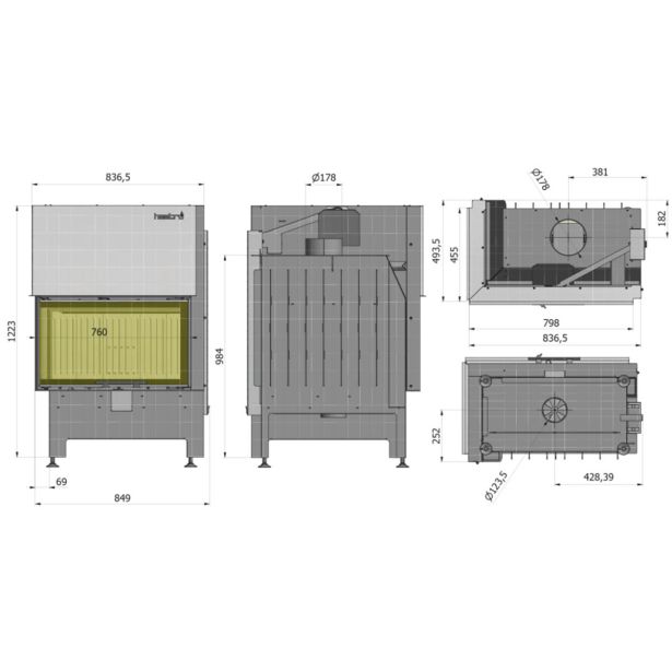 KAMINSKI VLOŽEK HEATRO HEATRO 69LH