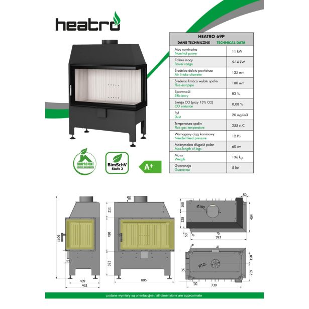 KAMINSKI VLOŽEK HEATRO HEATRO 69P
