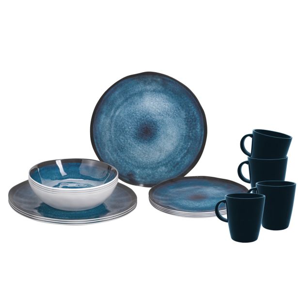 KAMP JEDILNI PRIBOR BRUNNER MELAMINE SET BREEZE 16/1