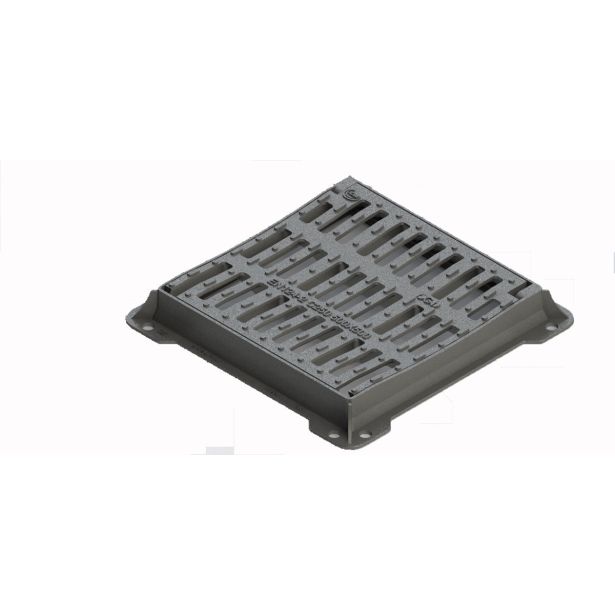 KANALSKA LTŽ REŠETKA Z OKVIRJEM 2PR-LINK, 300X300MM, C250KN, H40MM - KONKAVNA