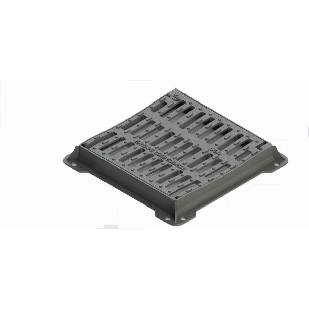 LTŽ REŠETKA Z OKVIRJEM , 400X400MM, C250KN, H60MM - KONKAVNA