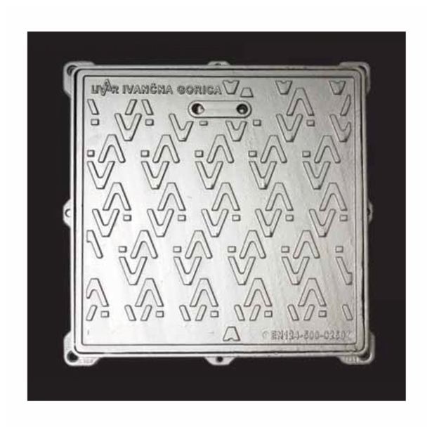 KANALSKI POKROV LIVAR POK.+OKV. 500X500 C250 521