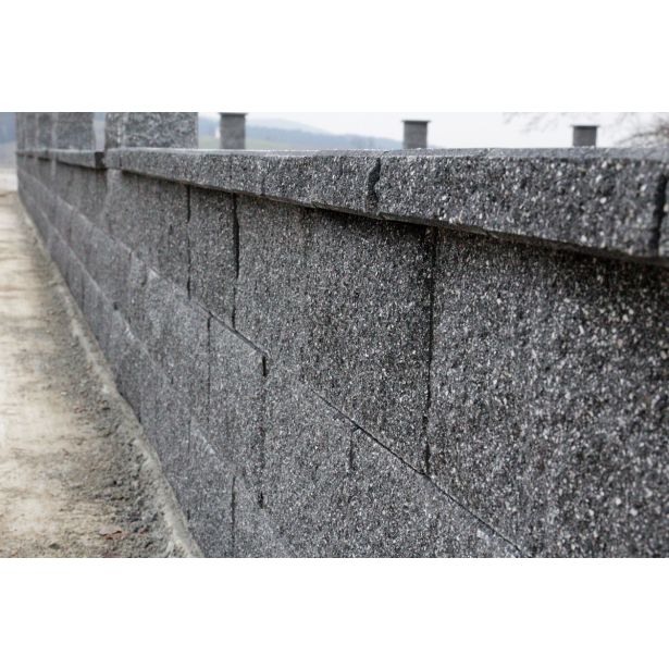 BETONSKI IZDELEK KOGRAD KAPA FUTURAX DVOST. CEP. ČRNA RAVNA 20X28X5