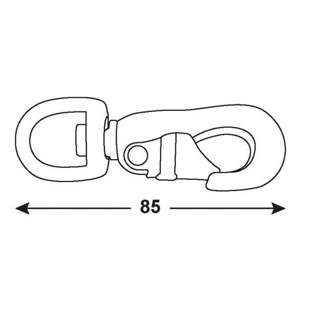 DODATEK CONMETALL KARABIN VRTLJIVI 85 MM PONIKLAN MAX. 30 KG