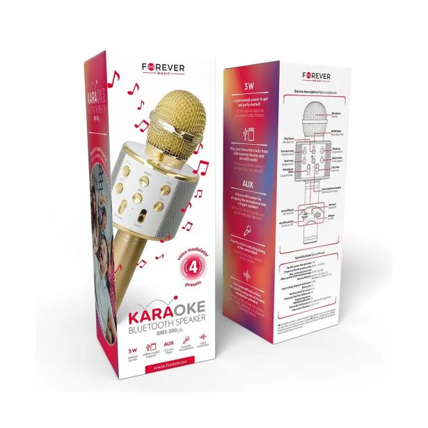 KARAOKE FOREVER BMS-300 LITE MIKROFON + ZVOČNIK