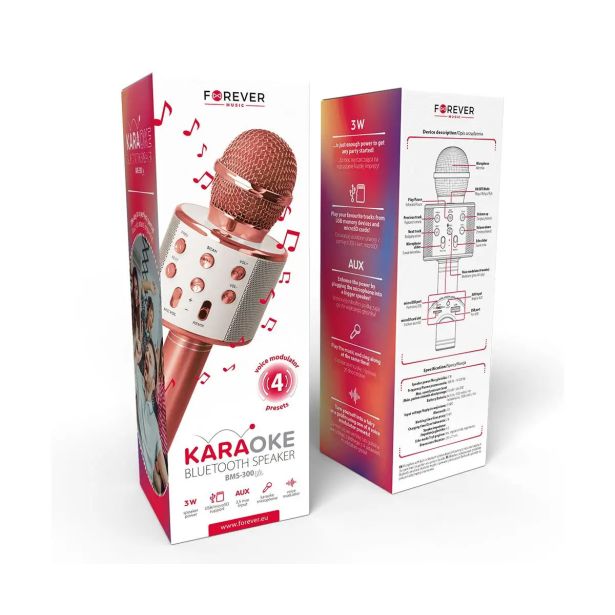 KARAOKE FOREVER BMS-300 LITE MIKROFON + ZVOČNIK