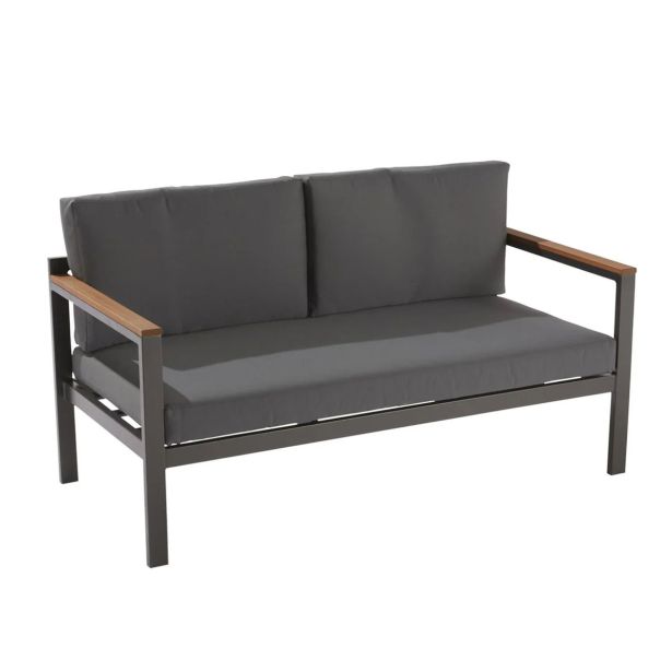 KAVČNA GARNITURA ORIS II ALU/EUC KAVČ2P+2AC+MIZA D.GR/D.SIVA BLAZINA