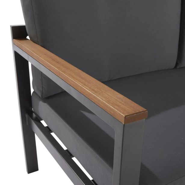 KAVČNA GARNITURA ORIS II ALU/EUC KAVČ2P+2AC+MIZA D.GR/D.SIVA BLAZINA