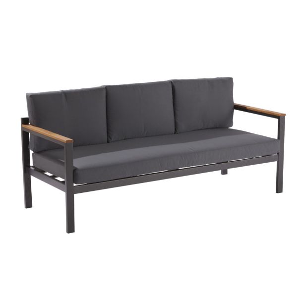 KAVČNA GARNITURA ORIS II ALU/EUC KAVČ3P+2AC+MIZA D.GR/D.SIVA BLAZINA