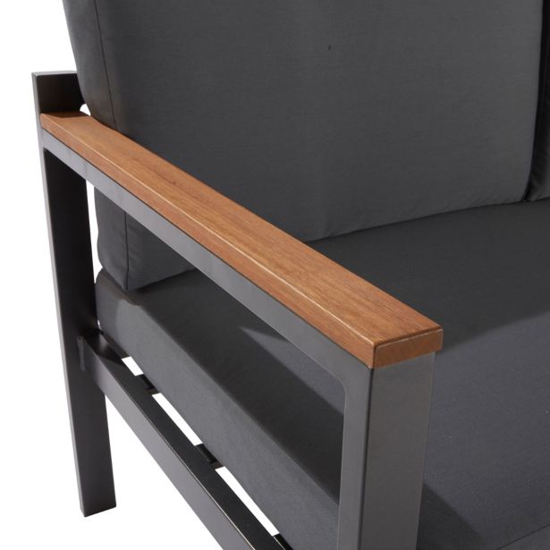 KAVČNA GARNITURA ORIS II ALU/EUC KAVČ3P+2AC+MIZA D.GR/D.SIVA BLAZINA