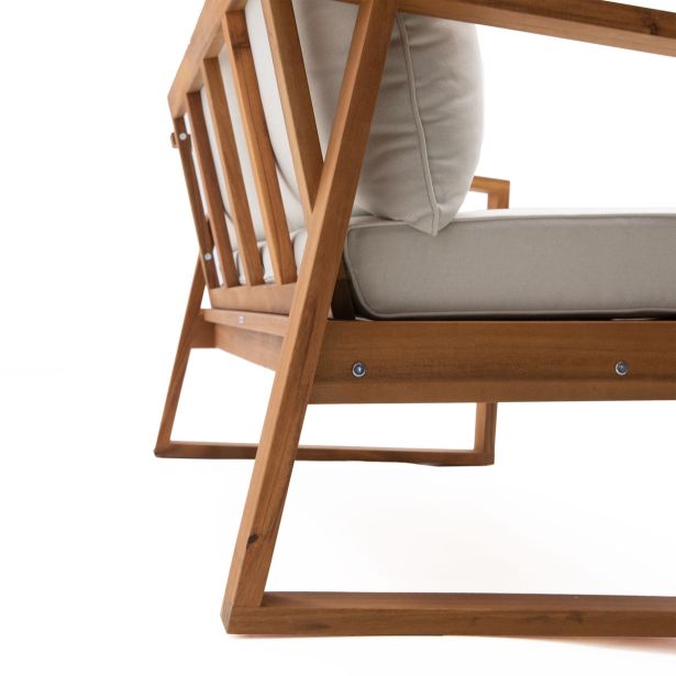 KAVČNA GARNITURA SOLARIS COMPACT 4P FSC AKACIJA BEŽ MEDEN LES