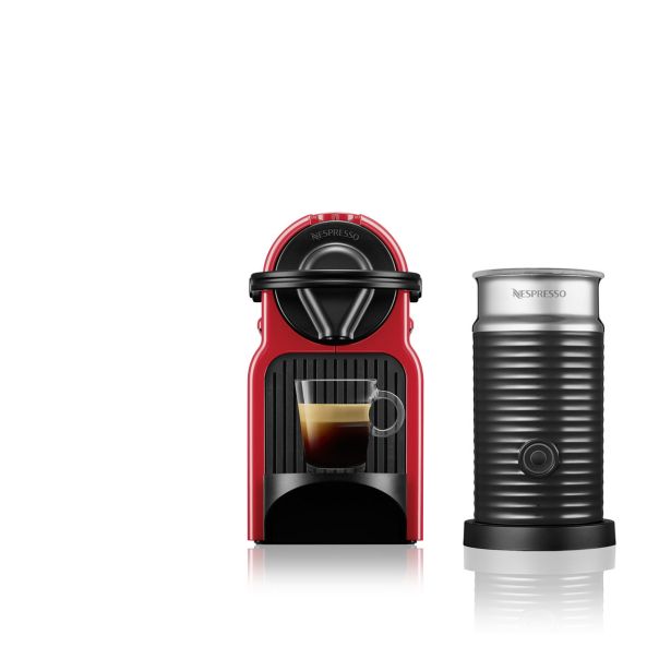KAVNI APARAT, KAPSULE NESPRESSO INISSIA RDEČ & AEROCCINO