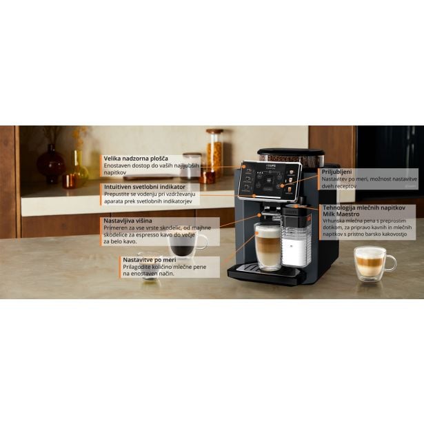 KAVNI ESPRESSO APARAT KRUPS EA912B10 SENSATION MILK