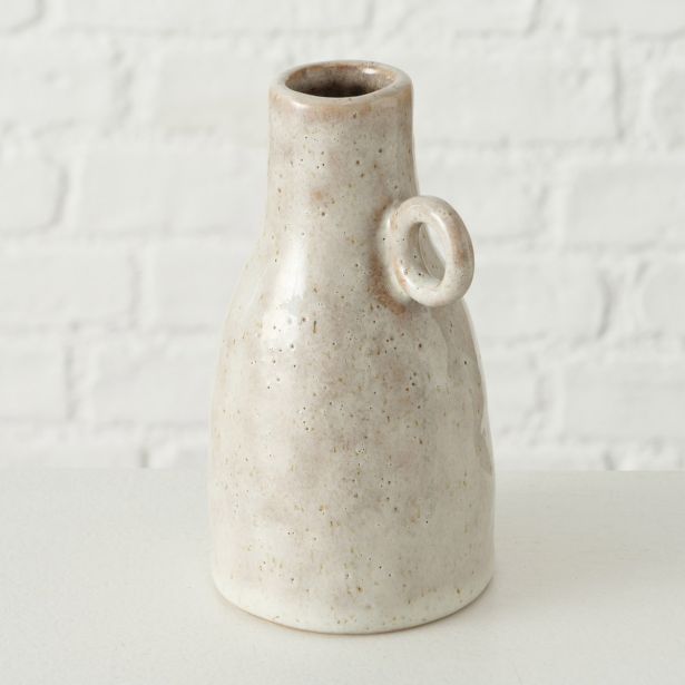 KERAMIČNA VAZA BOLTZE SIVA, VIŠINA 12 CM