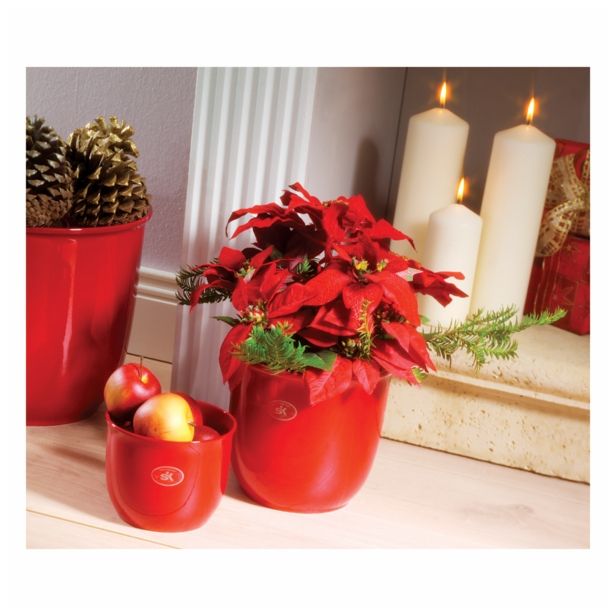 KERAMIČNI NOTRANJI LONEC BRUSELJ 15 CM RDEČ