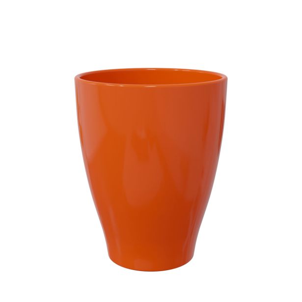 KERAMIČNI NOTRANJI LONEC CARLY 130 ORANŽEN GLOSS 129X166MM ZA ORHIDEJE L12