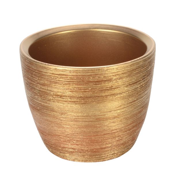 KERAMIČNI NOTRANJI LONEC HORTER 302 PRASKANI 15 CM ZLAT