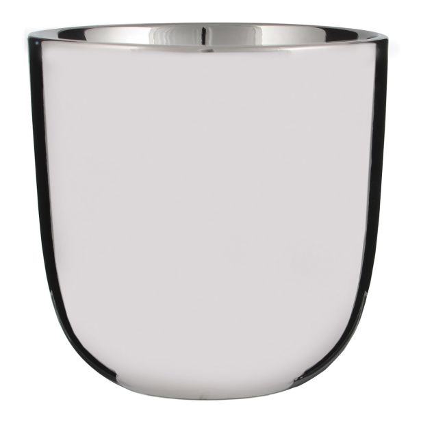 KERAMIČNI NOTRANJI LONEC MICA CHAZ SREBRN SIJAJ H15 X D15.5 CM